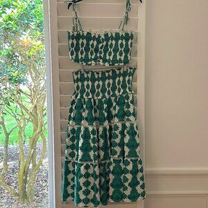 House of Harlow 1960 Emerald Green 2 piece skirt & top set